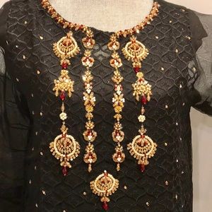 Agha Noor Black top with sequins & jewels  Eid